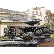 Большой античный фонтан из нержавеющей стали Скульптура для украшения сада